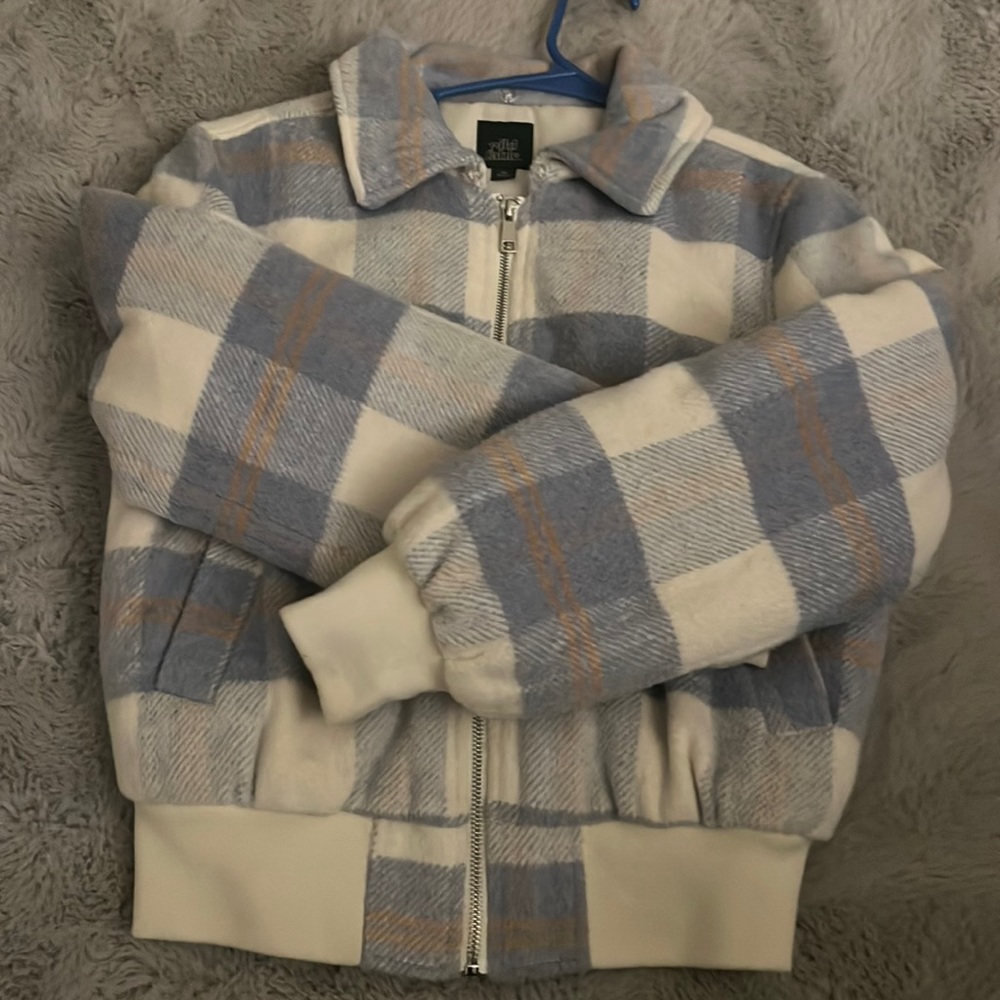 Blue wild fable crop jacket